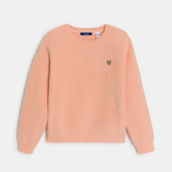 كنزة باللون البرتقالي، من نسيج ناعم، للفتيات